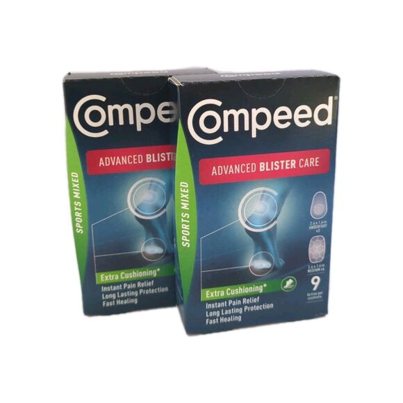 (2) NEW Compeed Adv Blister Care 9-Cnt Sports Mixed Hydrocolloid Exp 12-2025 - Picture 1 of 6